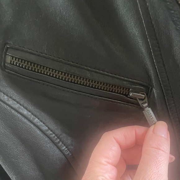 Bernardo Black Leather Jacket - Picture 10 of 14